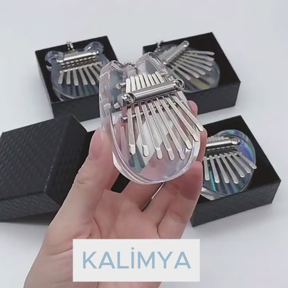 Şeffaf Tasarım Başparmak Piyanosu | Paslanmaz Çelik | Yumuşak ve Temiz Tınılar